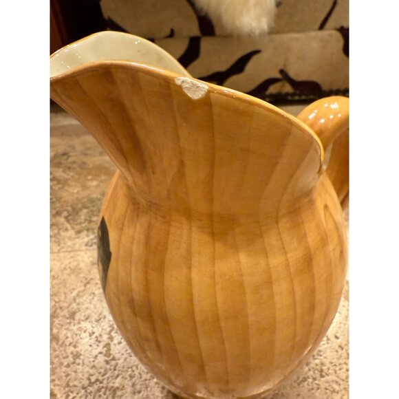 Vintage Mid-Century Grandjean-Jourdan Ceramic Pitcher With Egyptian Motif & Hand - Picture 7 of 8